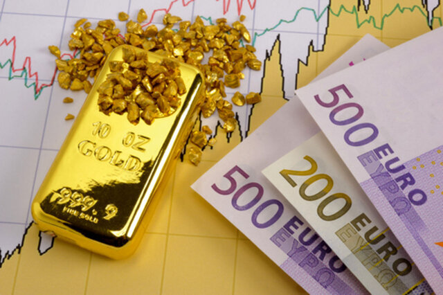 ادامه روند نزولی قیمت طلا و یورو