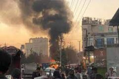 یک مدرسه دخترانه در افغانستان به آتش کشیده شد